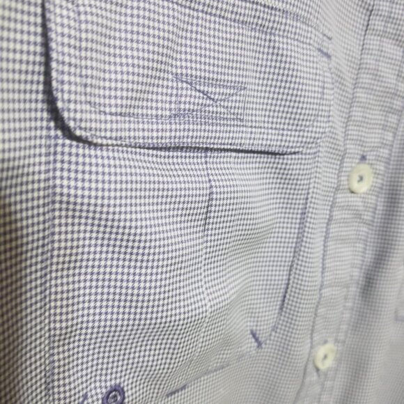 Cabela's Top, Plaid Shirt, Blue, White, Medium, Casual - Picture 6 of 6